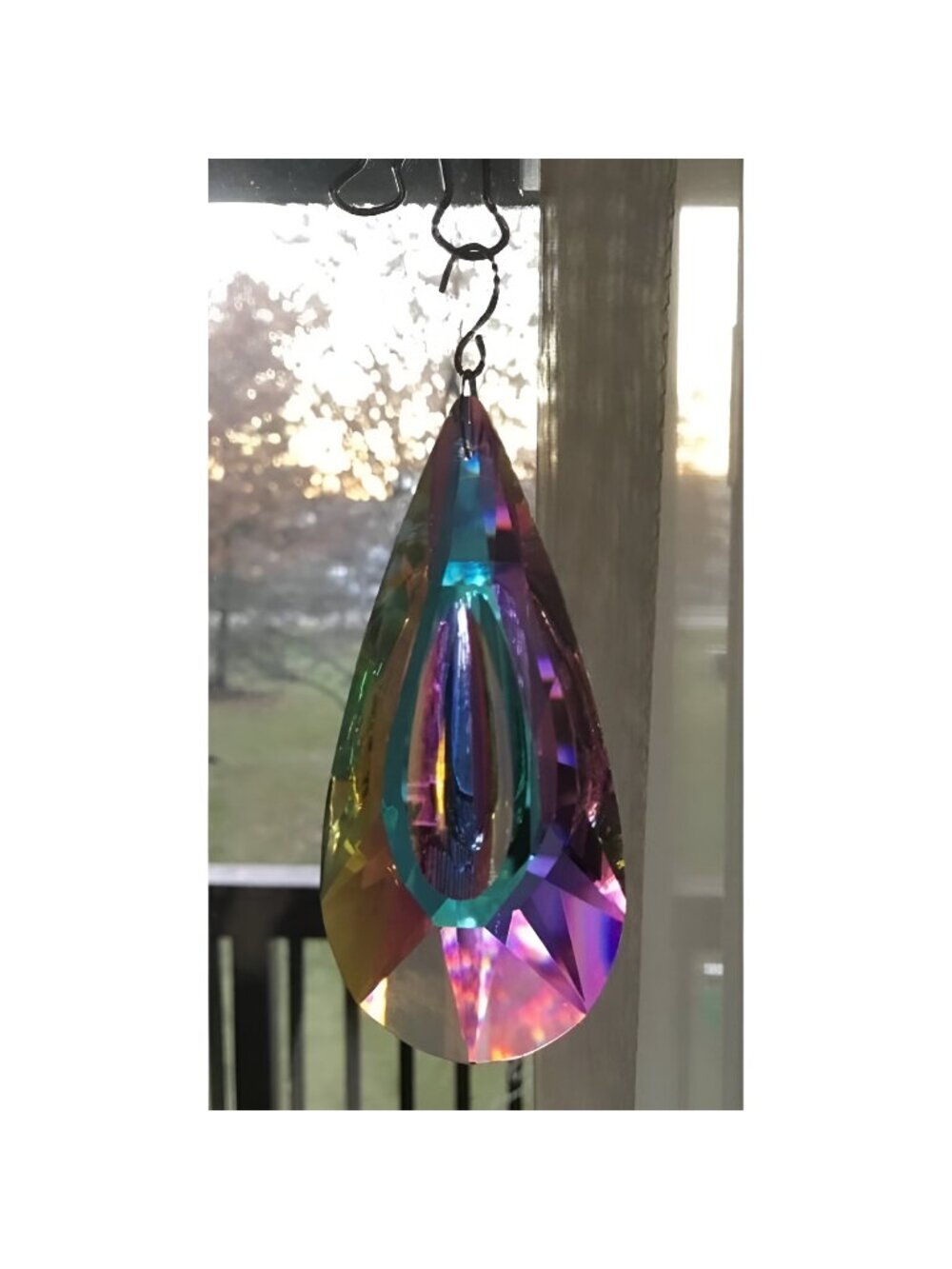 120mm Crystal Prism Suncatcher Window Hanging Sun Catchers AB Colored Crystals